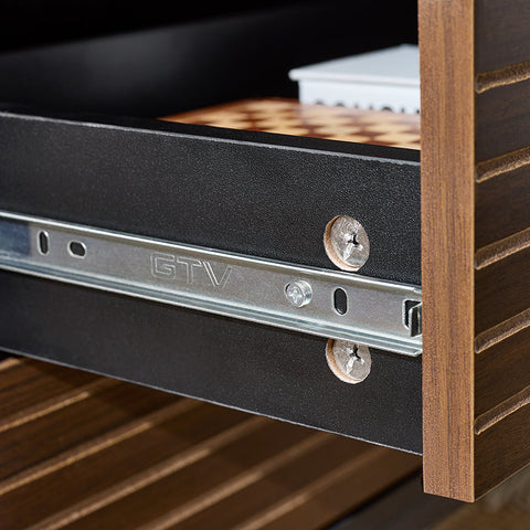 Rootz Industrial Bedside Table - Nightstand - Organizer - 2 Drawers for Easy Storage - MDF & Metal - 50x50x40cm