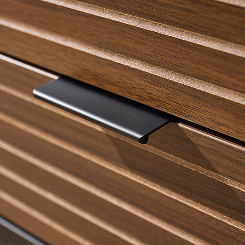 Rootz Industrial Bedside Table - Nightstand - Organizer - 2 Drawers for Easy Storage - MDF & Metal - 50x50x40cm