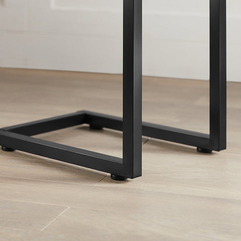 Rootz Modern Side Table - Coffee Table - Laptop Desk - Light Gray Chipboard - Metal Frame - Floor Protector - 30cm x 60cm x 40cm