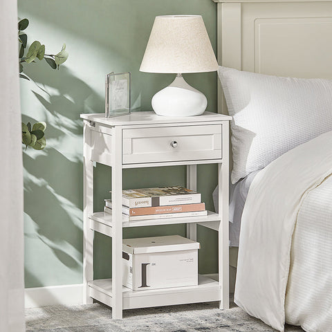 Rootz Modern Bedside Table - Side Table - Nightstand - Compact Design - Versatile Use - Ample Storage - 45cm x 68cm x 29cm
