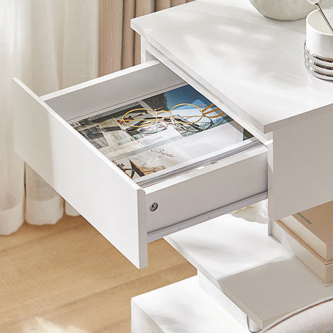 Rootz Bedside Table - Side Cabinet - Nightstand - Versatile Storage - Large Capacity - Durable Chip Material - 39cm x 65cm x 39cm