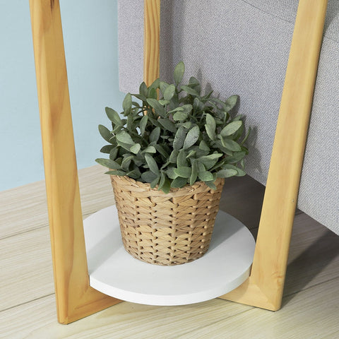 Rootz Elegant Side Table - Balcony Table - Coffee Table - MDF and Pine Wood - Dual Storage Shelves - Scratch Resistant - 60cm x 45cm/25cm