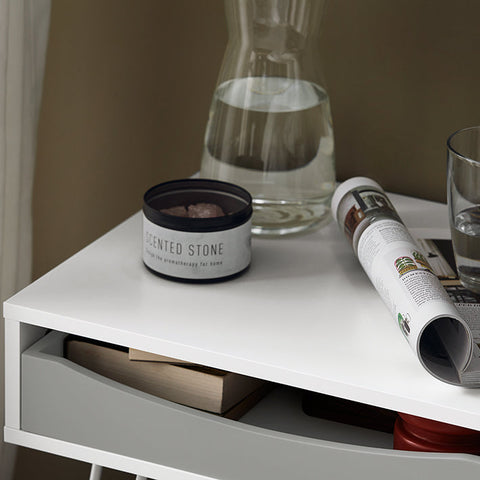 Rootz Bedside Table with Drawer - Sofa Table - Side Table - MDF and Metal Construction - Ample Storage - Sturdy Design - Ideal for Small Spaces - 40cm x 52cm x 34cm