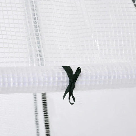 Rootz Mini Greenhouse - Winter Tent for Plants with Rolling Door - Garden - Balcony - Winter Protection - White - 160 x 140 x 180 cm