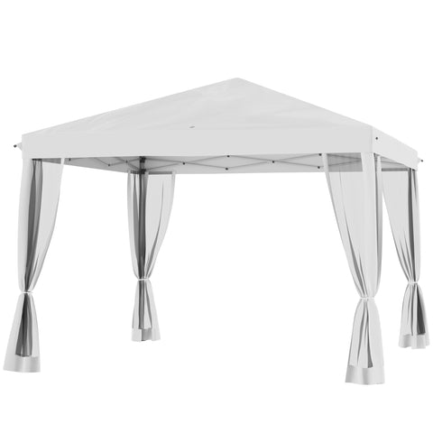 Rootz Folding Pavilion Tent - Folding Tent - Garden Pavilion - Water-Repellent Roof - 2.96m x 2.96m x 2.65m
