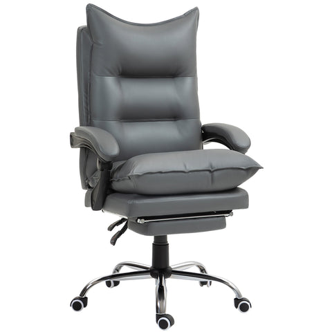 Rootz Ergonomic Office Chair - Adjustable Desk Chair - Comfortable Work Seating - Faux Leather - 66L x 72W x 122-130H cm