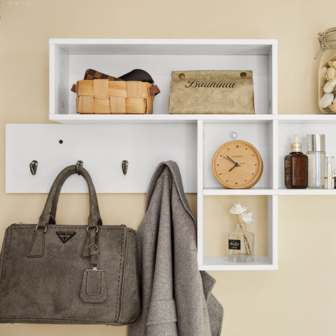 Rootz Wandkapstok - Kledinghanger - Boxplanken - MDF - 110cm x 53cm x 15cm - Stijlvolle entree-organizer