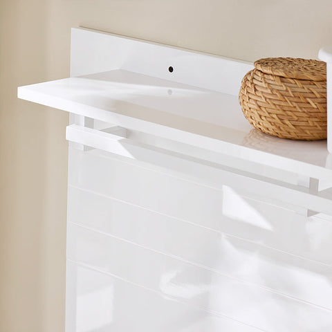 Rootz Wall Wardrobe Closet Organizer - Coat Hooks - MDF Hanger - Space-Saving - 100x70x20cm