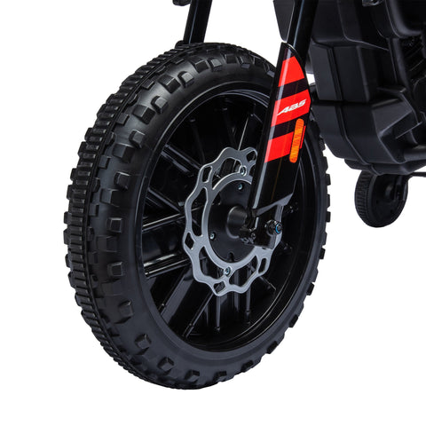 Rootz 12V Kids Motorcycle with Training Wheels - Electric Bike - Ride-On Toys - Smooth Ride - 106.5cm x 56cm x 80cm