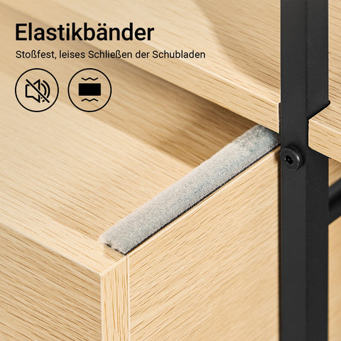 Rootz Kitchen Trolley - Serving Cart - Mobile Side Table - Versatile Storage - 2 Large Drawers, 3 Open Shelves, 80cm x 40cm x 90cm