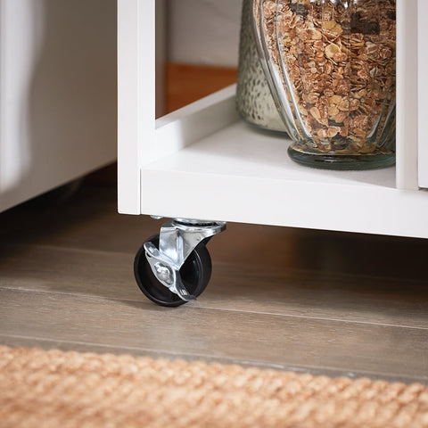 Rootz Kitchen Utility Cart - Storage Trolley - Rolling Cart - Easy Mobility - 53x89x37cm