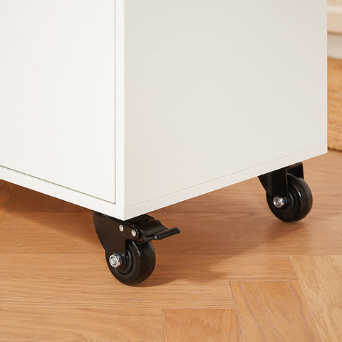 Rootz Kitchen Cart - Rolling Kitchen Island - Mobile Storage Trolley - Adjustable Shelf - 105x92x46cm