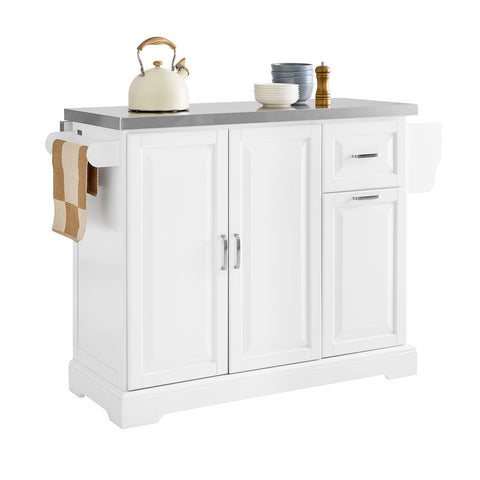 Rootz Kitchen Cart - Mobile Kitchen Island - Rolling Storage Unit - Durable & Expandable - 130cm x 91cm x 46-71cm