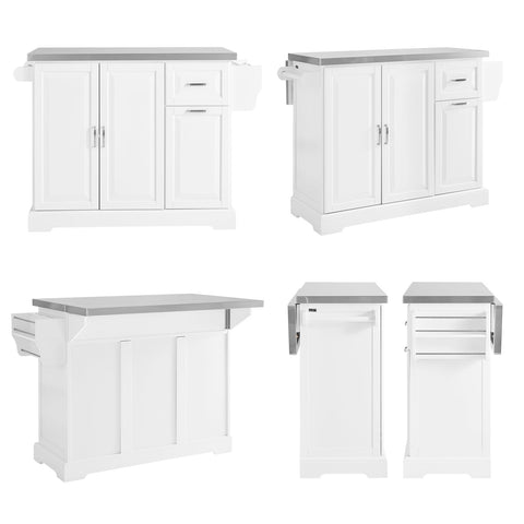 Rootz Kitchen Cart - Mobile Kitchen Island - Rolling Storage Unit - Durable & Expandable - 130cm x 91cm x 46-71cm