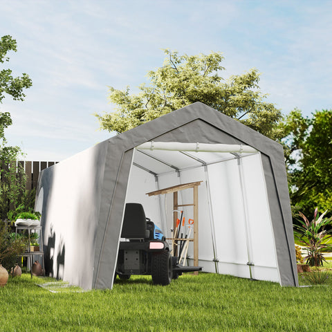 Rootz 3x6m Waterproof Garden Shed - Storage Tent - Outdoor Shelter - UV Resistant - Galvanized Metal Frame - 300x597x257cm