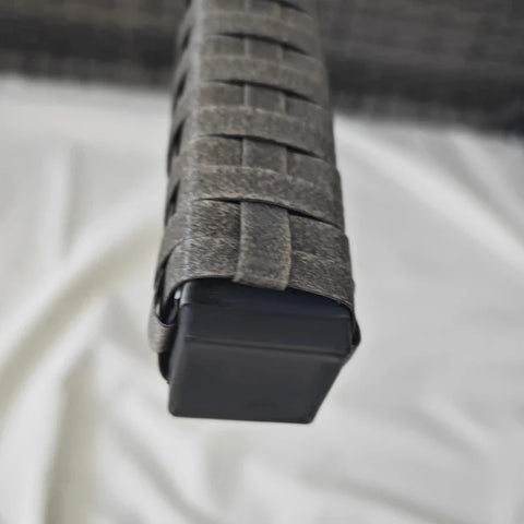 Rootz Garden Table - Balcony Table - Modern Design - Half-round - Polyrattan + Metal - Gray - 100x50x74 cm