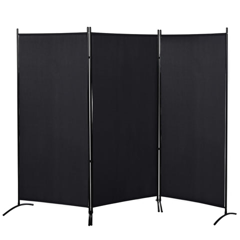 Rootz 3 Panel Paravent Privacy Screen - Room Divider - Indoor Outdoor Screen - Self-Standing - 253cm x 50cm x 182cm