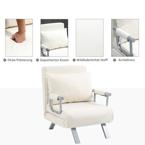 Rootz Relaxation Chair - Sofa Bed - Lounger - Ultimate Comfort - Adjustable Backrest - Metal Frame - 65cm x 69cm x 80cm