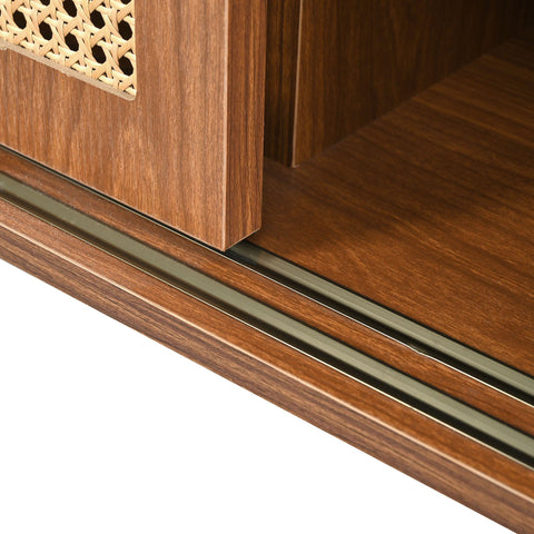 Rootz Sideboard - Buffet Cabinet - Storage Unit - Adjustable Shelves - 120L x 40W x 78H cm