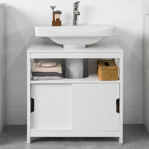 Rootz Bathroom Sink Cabinet - Washbasin Cabinet - Bathroom Storage - Moisture Resistant - Spacious Storage - Easy Assembly - 60cm x 61cm x 30cm