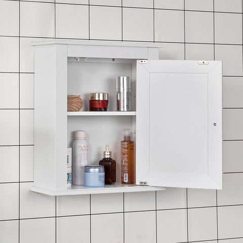 Rootz Wall Cabinet - Bathroom Storage - Medicine Cabinet - Versatile Shelving - Durable MDF - Space-Saving Design - 40cm x 49cm x 18cm