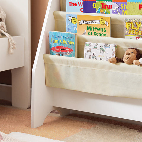 Rootz Children's Bookshelf - Hanging Shelf - Magazine Rack - Eco-Friendly Chipboard - Versatile Storage - Perfect for Toddlers - 62cm x 71cm x 29cm
