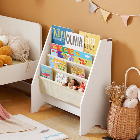 Rootz Children's Bookshelf - Hanging Shelf - Magazine Rack - Eco-Friendly Chipboard - Versatile Storage - Perfect for Toddlers - 62cm x 71cm x 29cm