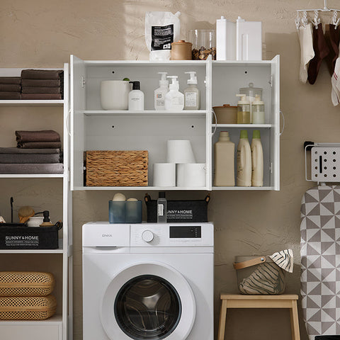 Rootz Bathroom Wall Cabinet - Storage Cabinet - Vanity Cabinet - MDF Material - 36kg Weight Capacity - 90cm x 60cm x 30cm