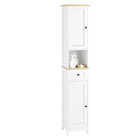 Rootz Tall Bathroom Cabinet - Tall Storage Cabinet - MDF Cabinet - Air Permeable Design - 32x170x30cm