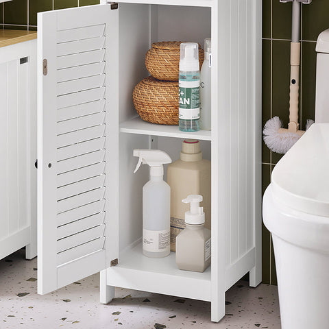 Rootz Tall Bathroom Cabinet - Tall Storage Cabinet - MDF Cabinet - Air Permeable Design - 32x170x30cm