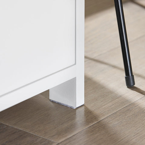 Rootz White Bedside Table - Nightstand - MDF Furniture - Scratch Resistant - 45x55x38cm