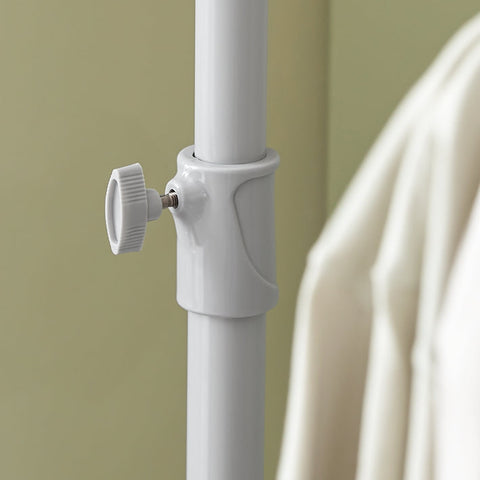 Rootz Verstelbare Telescopische Kledingroede - Garderobeorganisator - Rekkensysteem - Ruimtebesparend ontwerp - Eenvoudige montage - Variabele maat 147-198cm x 200-285cm - Lichtgrijs