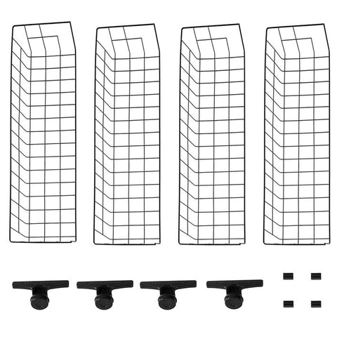 Rootz Set of 2 Storage Baskets - Closet Organizer Baskets - Metal Wire Baskets - Versatile, Durable, Space-Saving - 83cm x 8cm x 38cm