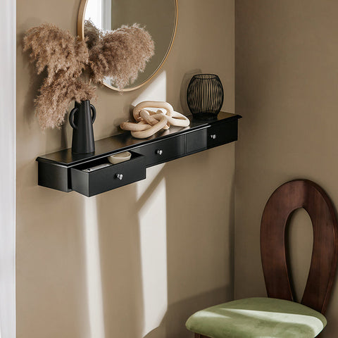 Rootz Wandplank - Zwevende plank - Opbergrek - MDF-materiaal - Modern design - 93 cm x 10 cm x 15 cm