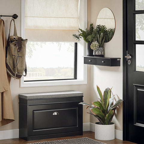 Rootz zwevende plank met laden - aan de muur gemonteerde opbergruimte - hangende kastorganizer - modern design - ruimtebesparend - ideaal voor gangen, badkamers, appartementen - MDF-constructie - 64 cm x 10 cm x 15 cm