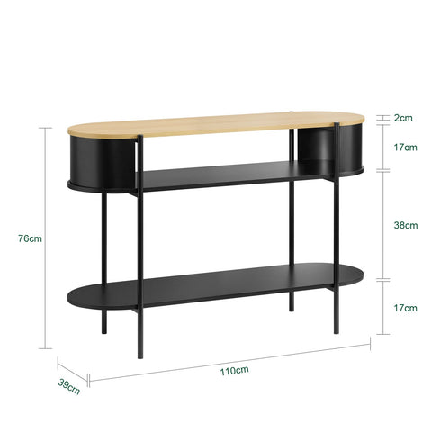 Rootz Console Table - Hallway Table - Narrow Desk - Durable MDF - 110cm x 39cm x 76cm