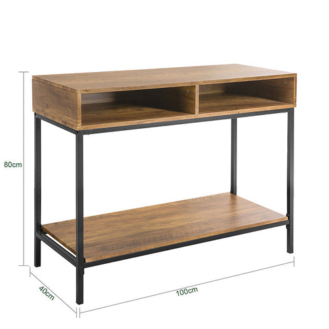 Rootz Modern Console Table - Sofa Table - Hall Table - MDF and Metal Construction - Spacious Storage - Versatile Use - 100cm x 80cm x 40cm