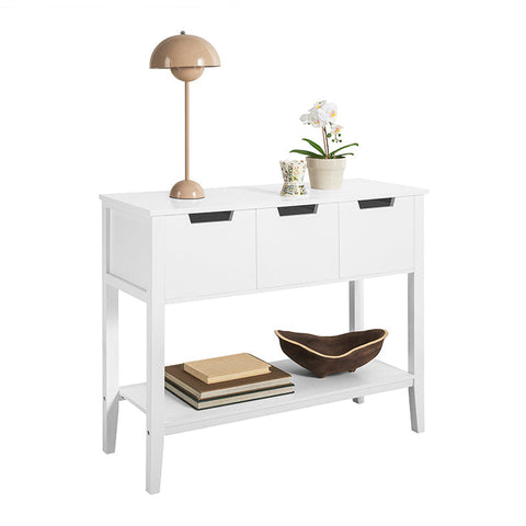 Rootz Modern Console Table FSB51-W - Sideboard - Hall Table - Durable MDF Construction - Spacious Storage - Scratch-Resistant - 93cm x 79cm x 33cm