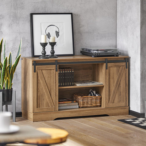 Rootz Modern Sideboard Cabinet - Dresser - TV Stand - Sliding Doors - Adjustable Shelves - Spacious Storage - PB(E1) Material - 120cm x 70cm x 40cm