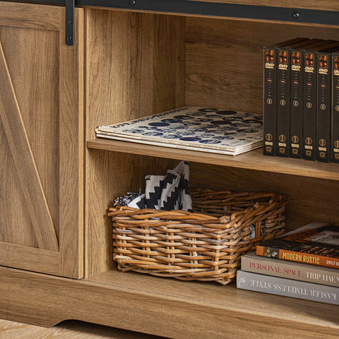 Rootz Modern Sideboard Cabinet - Dresser - TV Stand - Sliding Doors - Adjustable Shelves - Spacious Storage - PB(E1) Material - 120cm x 70cm x 40cm