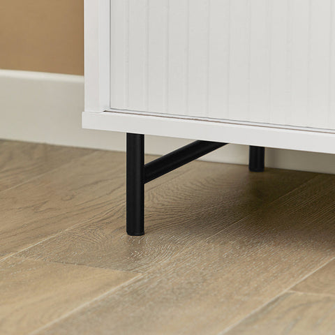 Rootz Modern Sideboard - Shoe Cabinet - Storage Dresser - MDF & Metal Build - Adjustable Shelves - Versatile Use - 70cm x 87cm x 37cm