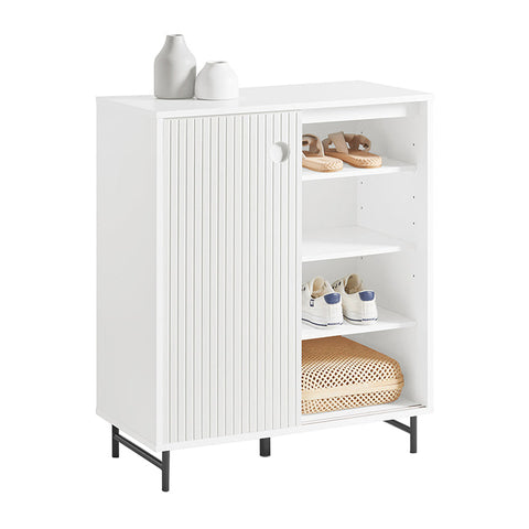 Rootz Modern Sideboard - Shoe Cabinet - Storage Dresser - MDF & Metal Build - Adjustable Shelves - Versatile Use - 70cm x 87cm x 37cm