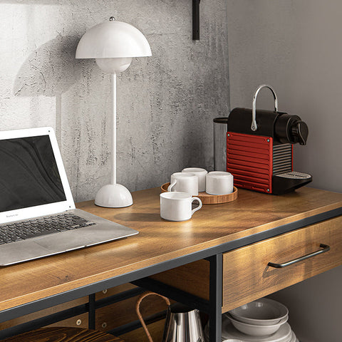 Rootz Dressoir Keukeneiland - Halkast - Keukenkast - Ruime opbergruimte - Stevig metalen frame - Verstelbare poten - 120 cm x 90 cm x 45 cm