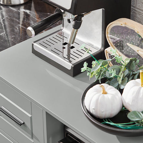 Rootz Kitchen Cabinet Sideboard - Hall Closet - Kitchen Trolley - MDF Construction - Adjustable Shelf - Mobile Design - 89cm x 89cm x 40cm