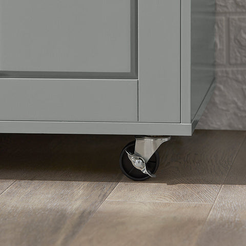 Rootz Kitchen Cabinet Sideboard - Hall Closet - Kitchen Trolley - MDF Construction - Adjustable Shelf - Mobile Design - 89cm x 89cm x 40cm