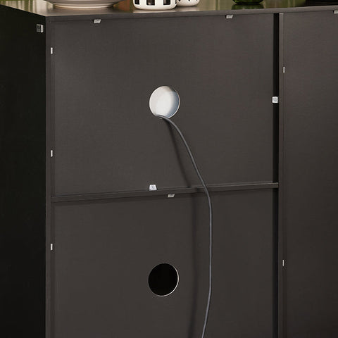 Rootz Kitchen Cabinet - Microwave Stand - Storage Cabinet - MDF(E1) - 88.5cm x 89cm x 40cm - Elegant Design - 100cm x 48cm x 18cm Pack