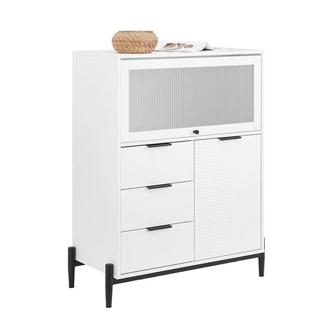 Rootz Sideboard Cabinet - Storage Cabinet - Buffet Table - Ample Storage with 2 Doors & 3 Drawers - 92cm x 119cm x 40cm