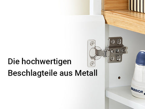 Rootz Modern Shoe Cabinet - Footwear Organizer - Storage Unit - Adjustable Shelves - 60x85x34cm Dimensions