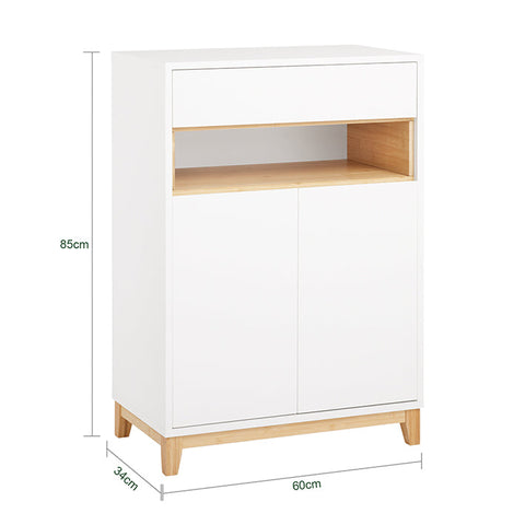 Rootz Modern Shoe Cabinet - Footwear Organizer - Storage Unit - Adjustable Shelves - 60x85x34cm Dimensions