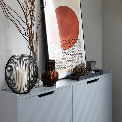 Rootz Shoe Cabinet - Shoe Storage - Shoe Organizer - MDF / Metal - Compact Design - 100cm x 90cm x 19cm